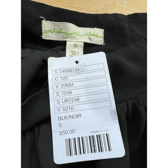 Arthropolgie Staring At Stars Hi-Low Skirt Layered Sheer Chiffon Size S Black - Picture 5 of 8